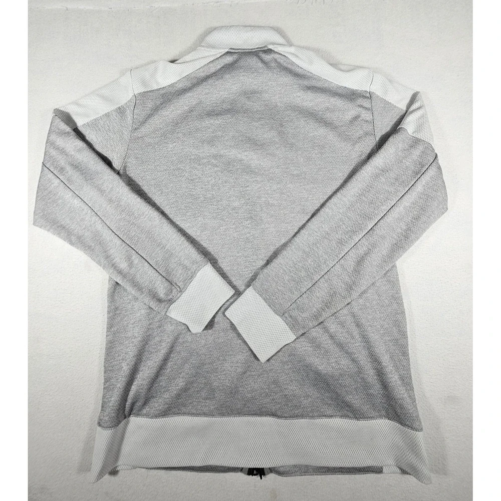 Adidas Mens Grey Colorblock Full Zip Mesh Track Jacket DU2572 Size Medium